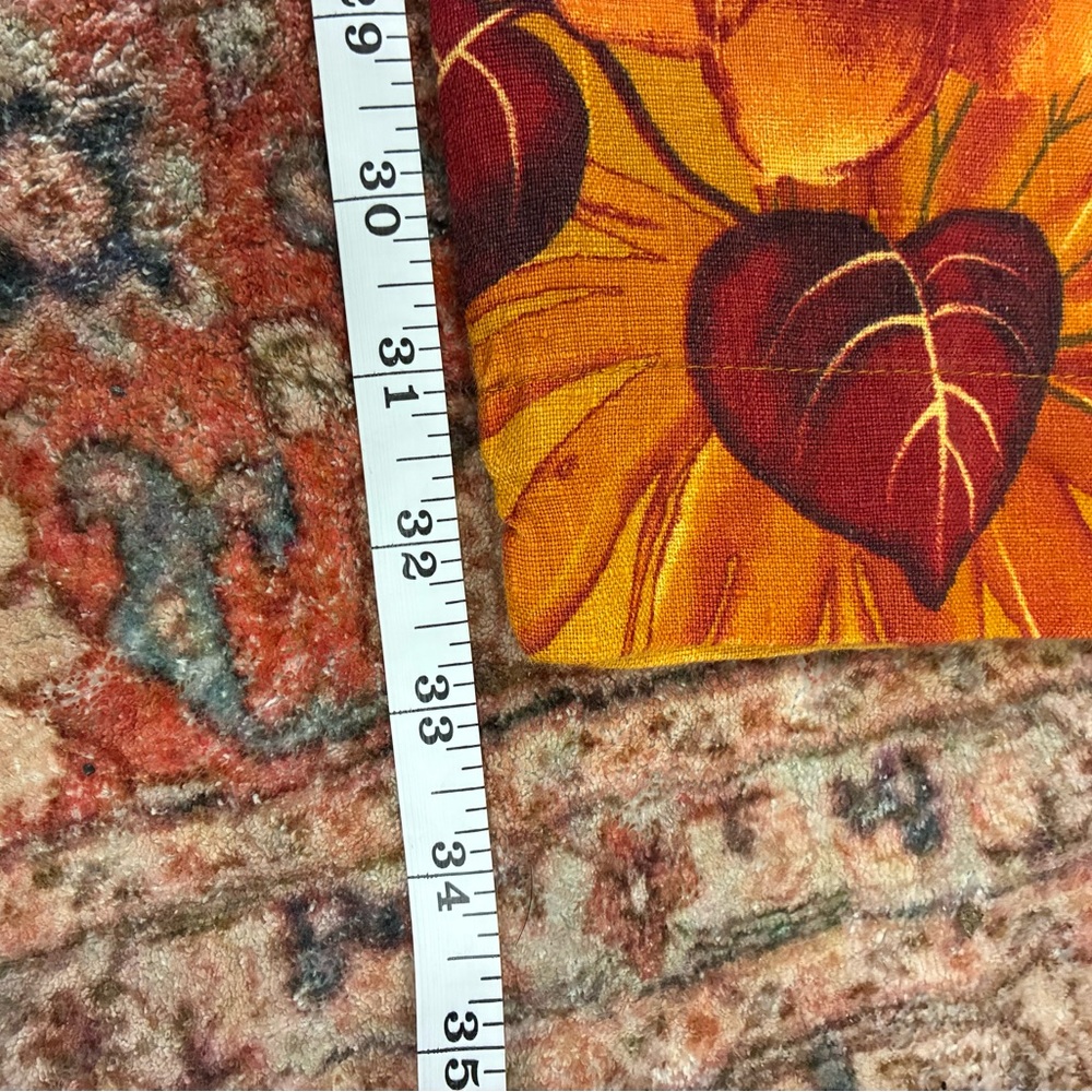 Chico's Mustard Yellow Tropical Floral Cropped Pants - Picture 4 of 6